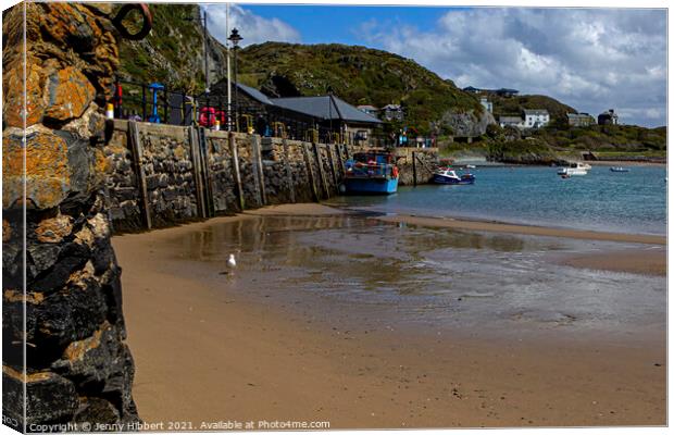 Barmouth harbour Canvas Print by Jenny Hibbert