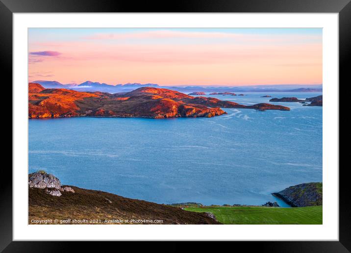 Summer Isles Sunset Framed Mounted Print by geoff shoults