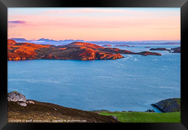 Summer Isles Sunset Framed Print by geoff shoults