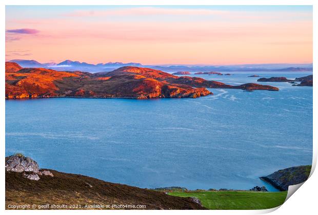 Summer Isles Sunset Print by geoff shoults