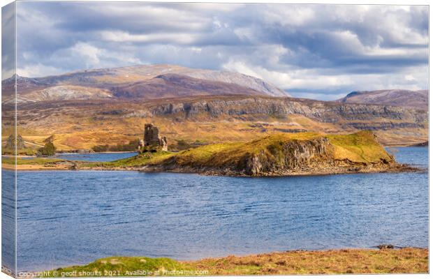 Ardvreck Castle, Sutherland Canvas Print by geoff shoults