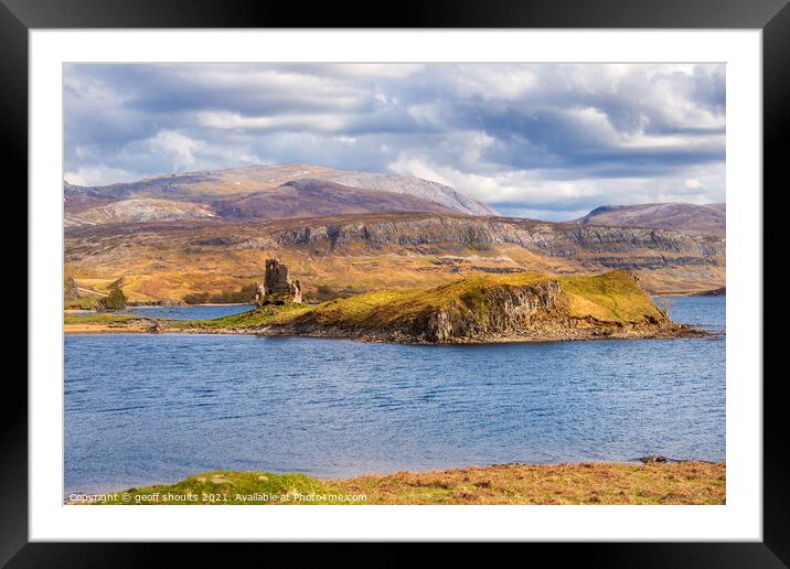 Ardvreck Castle, Sutherland Framed Mounted Print by geoff shoults