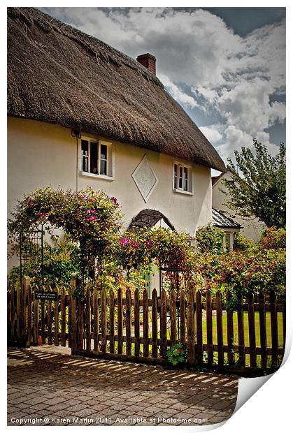 Thatched Cottage Print by Karen Martin