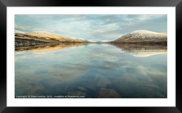 Loch Glascarnoch Framed Mounted Print by Dave Harbon