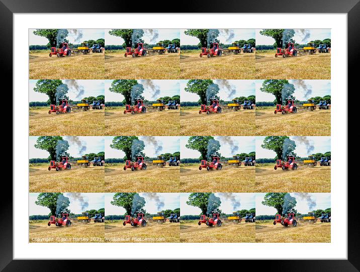 Tractor Pulling - Power On, Wheels Up!  Framed Mounted Print by john hartley