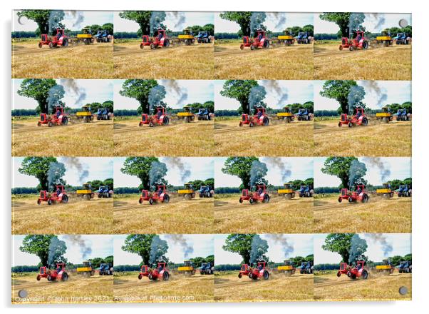 Tractor Pulling - Power On, Wheels Up!  Acrylic by john hartley