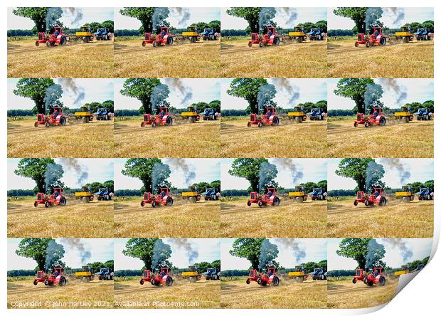Tractor Pulling - Power On, Wheels Up!  Print by john hartley