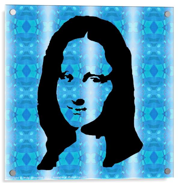 Mona Lisa digital art Acrylic by Philip Skourides