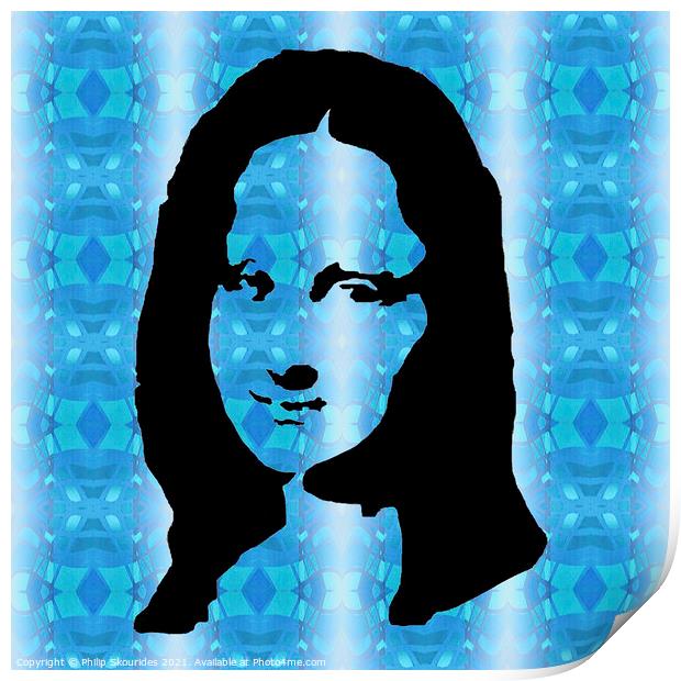 Mona Lisa digital art Print by Philip Skourides