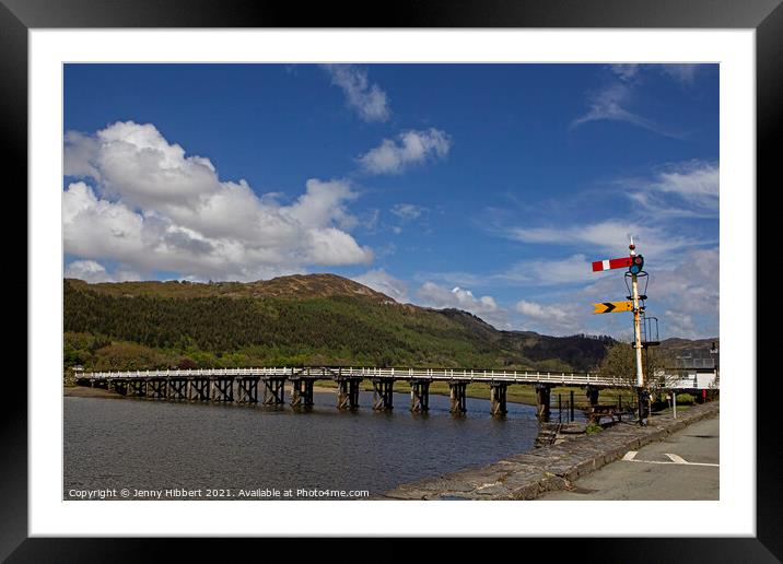 Penmaenpool wooden toll bridge, Snowdonia National Park Framed Mounted Print by Jenny Hibbert