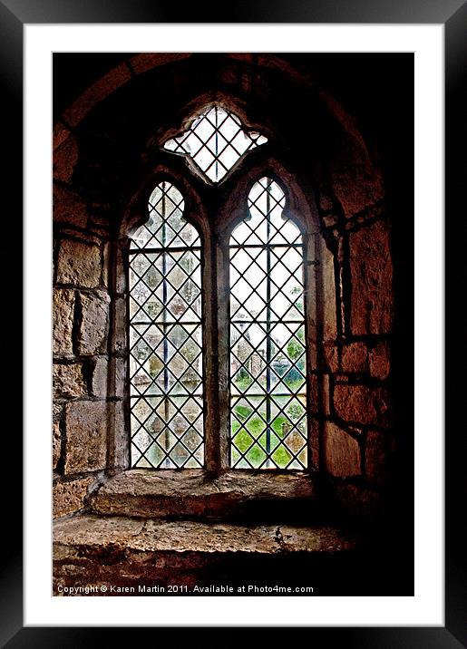 Stone Window Framed Mounted Print by Karen Martin