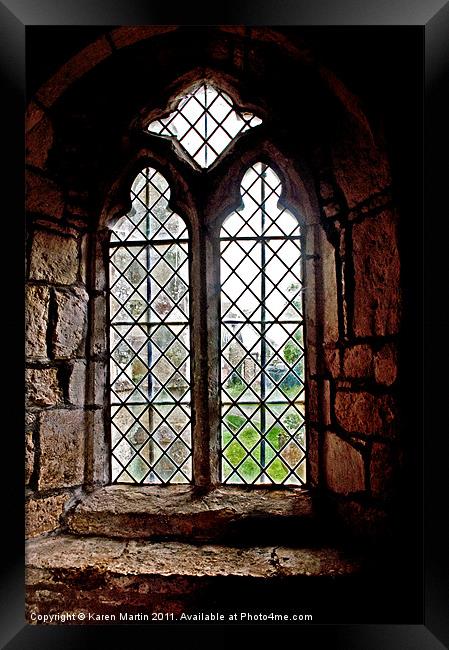 Stone Window Framed Print by Karen Martin