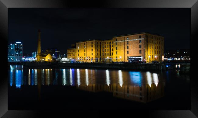 Merseyside Maritime Museum reflects in the water Framed Print by Jason Wells