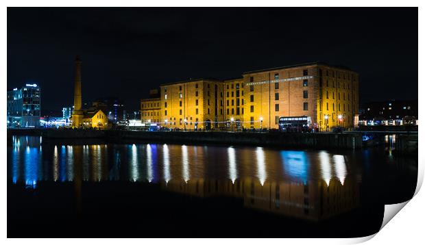 Merseyside Maritime Museum reflects in the water Print by Jason Wells