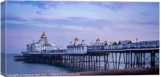 A Serene Evening in Eastbourne Canvas Print by Margaret Ryan
