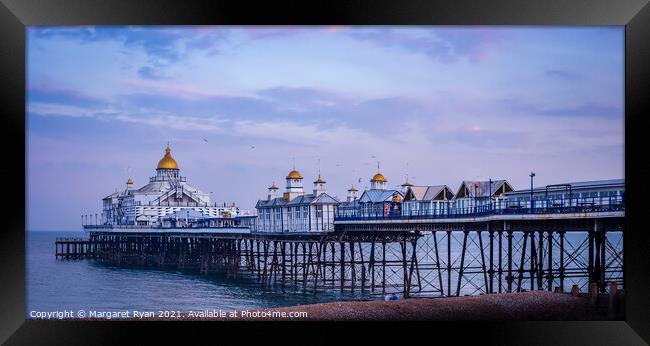 A Serene Evening in Eastbourne Framed Print by Margaret Ryan