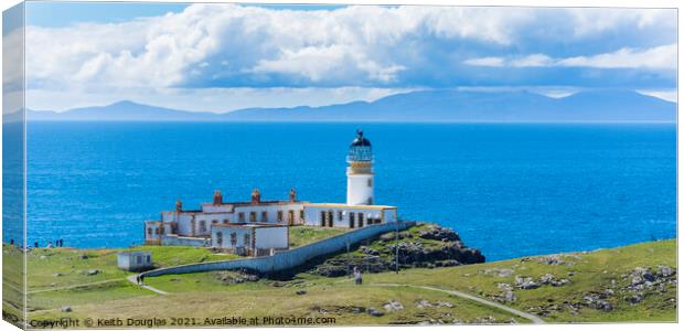 Lighthouse at Neist Point, Isle of Skye Canvas Print by Keith Douglas