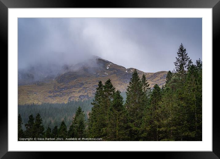 Glen Croe View Framed Mounted Print by Dave Harbon