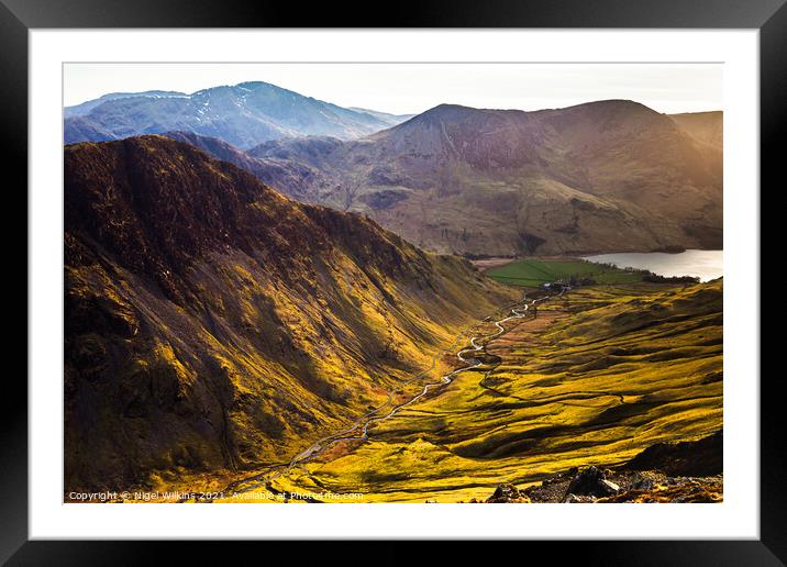 Fleetwith Pike & Honister Pass Framed Mounted Print by Nigel Wilkins