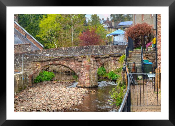 The Packhorse Bridge at Alyth Framed Mounted Print by Tom Gomez