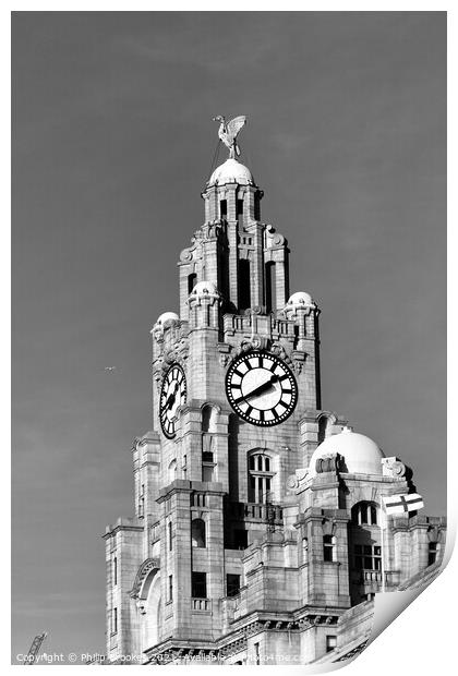 Liver building, Liverpool Print by Philip Brookes