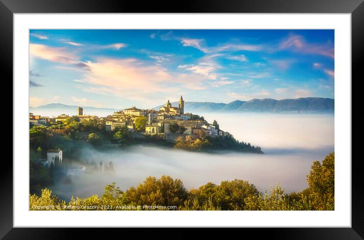Trevi above the Fog Framed Mounted Print by Stefano Orazzini