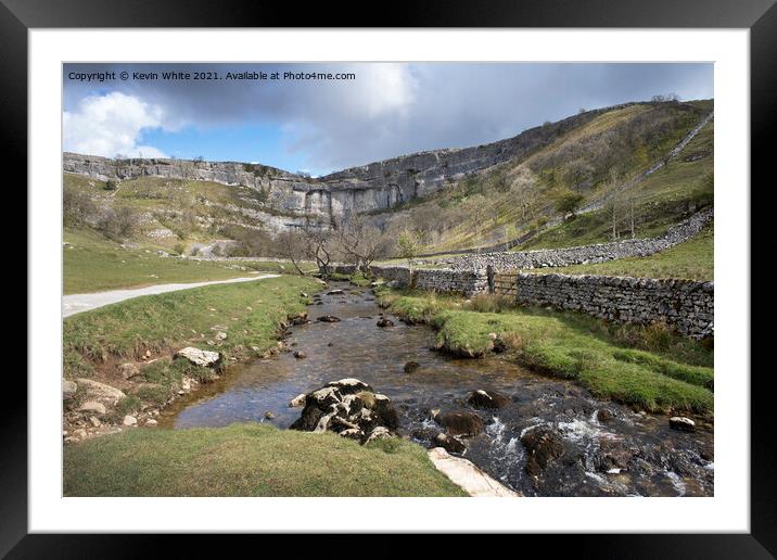 Malham Cove Yorkshire Dales Framed Mounted Print by Kevin White