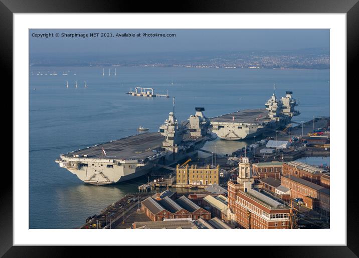 HMS Queen Elizabeth & HMS Prince of Wales Framed Mounted Print by Sharpimage NET