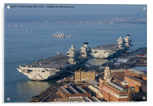 HMS Queen Elizabeth & HMS Prince of Wales Acrylic by Sharpimage NET