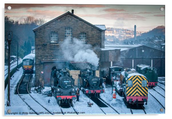 Keighley & Worth Valley Railway Acrylic by Philip Baines