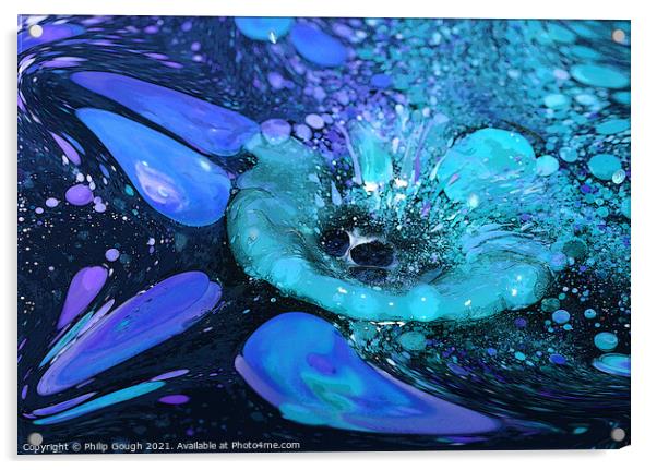 Blue Motion Acrylic by Philip Gough