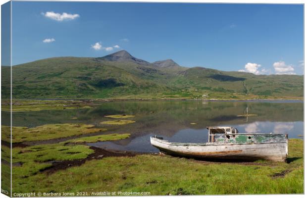 Ben More and Loch Scridain Isle of Mull  Canvas Print by Barbara Jones