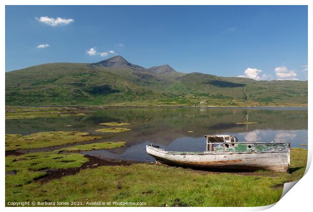 Ben More and Loch Scridain Isle of Mull  Print by Barbara Jones