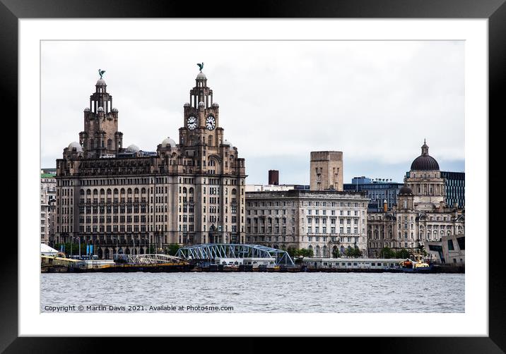 The Three Graces, Pier Head, Liverpool Framed Mounted Print by Martin Davis