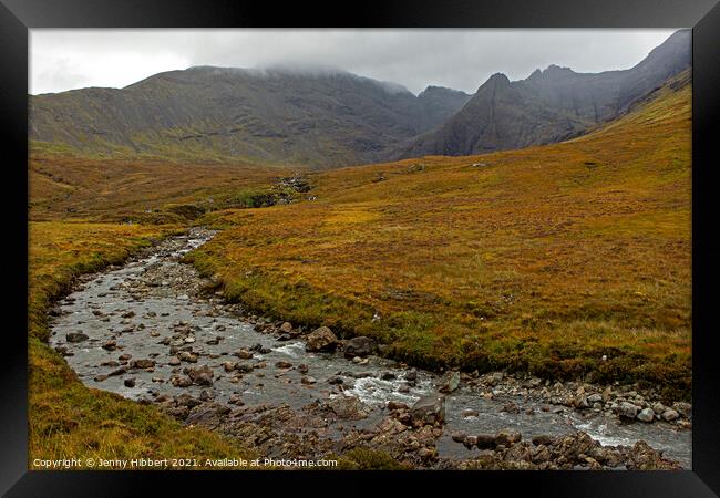 River Brittle on the walk to the Fairy pools Isle of Skye Framed Print by Jenny Hibbert