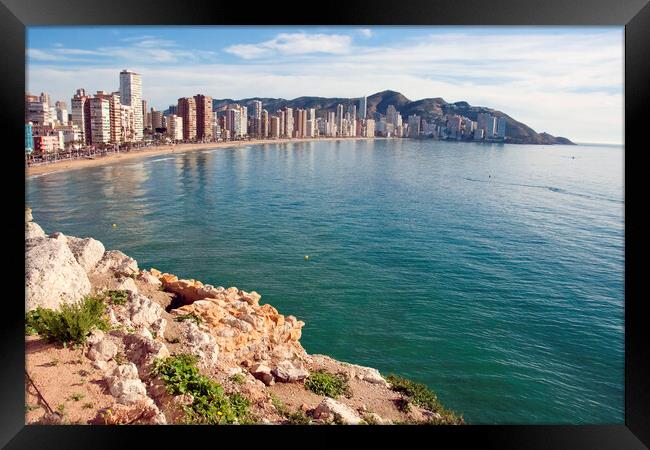 Majestic Levante Beach in Benidorm Framed Print by Andy Evans Photos