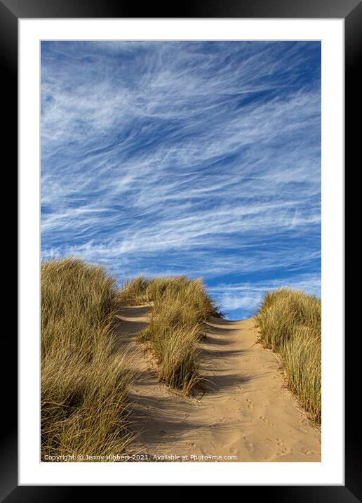Ynyslas dunes Dyfi Nature Reserve Framed Mounted Print by Jenny Hibbert