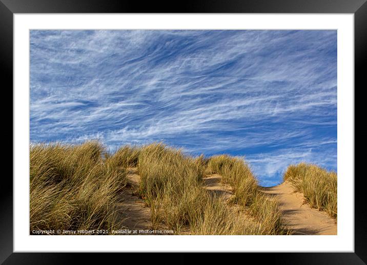 Ynyslas sand dunes Dyfi National Nature reserve Framed Mounted Print by Jenny Hibbert