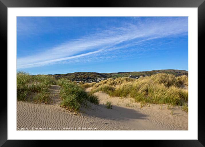 Protected Sand dunes in Ynyslas National Nature Reserve Framed Mounted Print by Jenny Hibbert