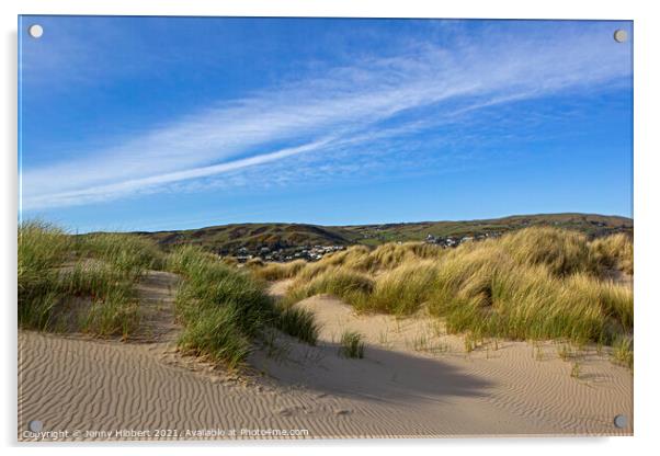 Protected Sand dunes in Ynyslas National Nature Reserve Acrylic by Jenny Hibbert