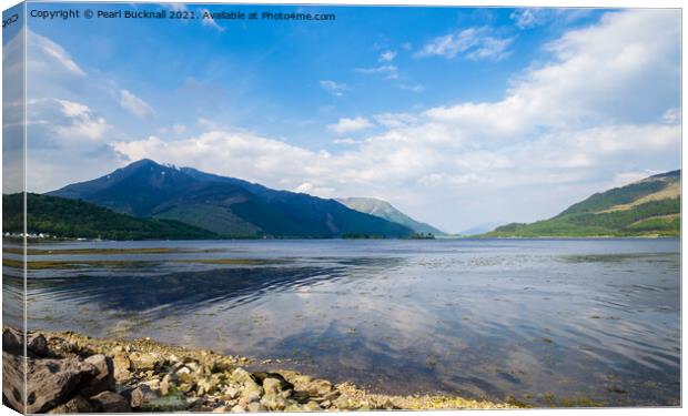 Loch Leven Landscape Scotland Canvas Print by Pearl Bucknall