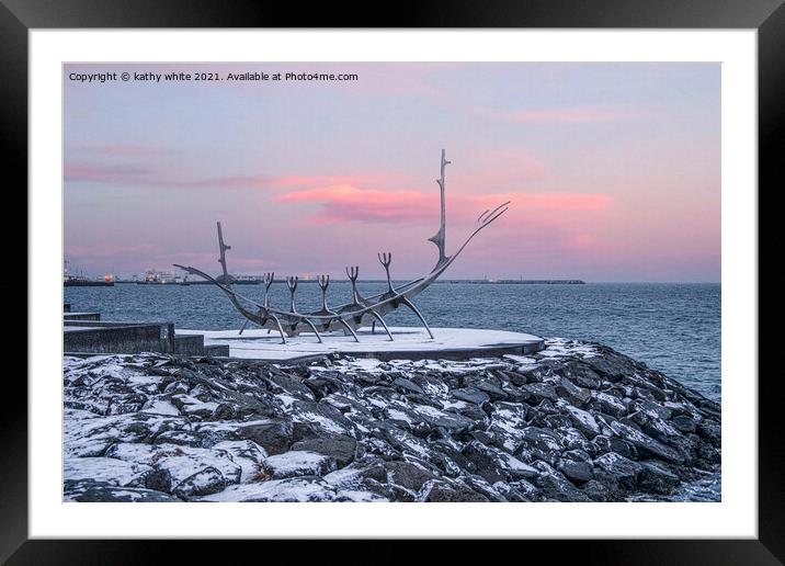 The Sun Voyager Framed Mounted Print by kathy white