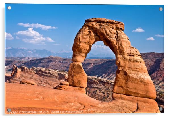 Delicate Arch, Arches National Park, Utah USA Acrylic by Delphimages Art