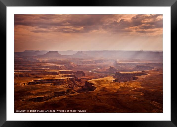 Canyonlands National Park panorama, Utah Framed Mounted Print by Delphimages Art