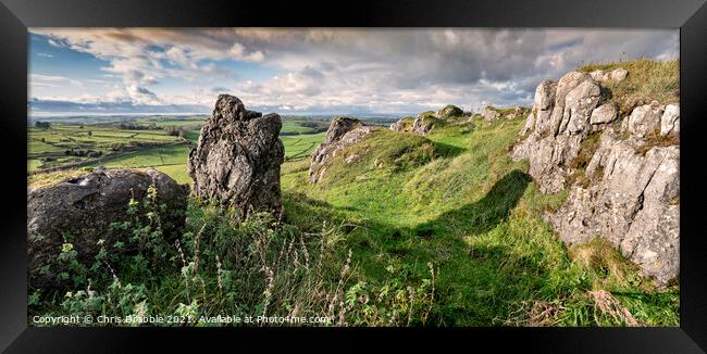 Autumn light at Harborough Rocks Framed Print by Chris Drabble