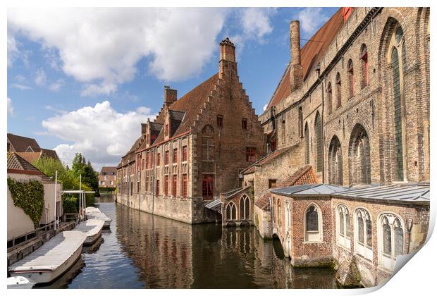 The Canals Of Bruges Print by DiFigiano Photography