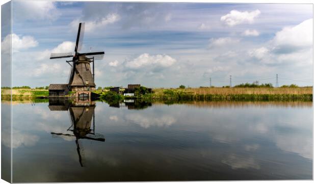 Kinderdijk Windmill Canvas Print by DiFigiano Photography