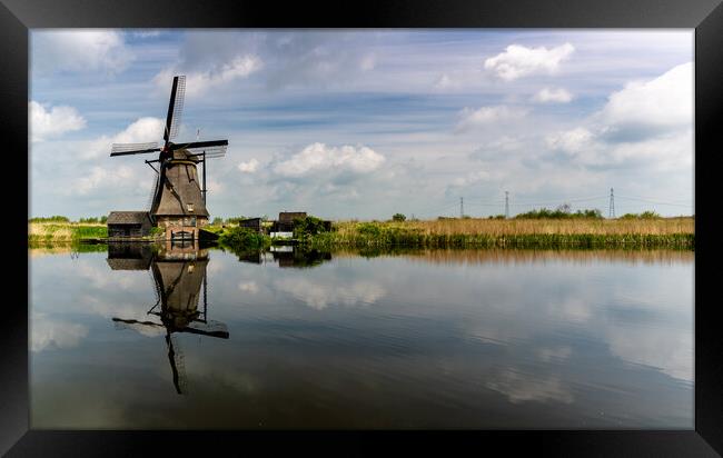 Kinderdijk Windmill Framed Print by DiFigiano Photography