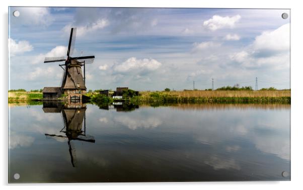 Kinderdijk Windmill Acrylic by DiFigiano Photography