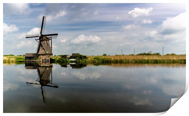 Kinderdijk Windmill Print by DiFigiano Photography
